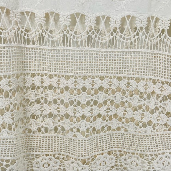 Soft Surrounding Ivory Boho Crochet Open Knit Shell Top - Sz S - Picture 13 of 16